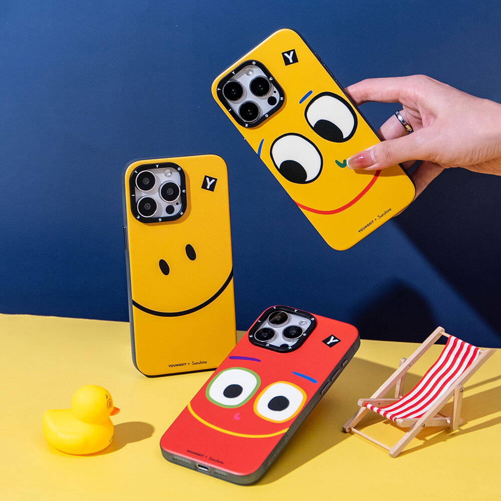 Youngkit Daily Happy Serisi iPhone 15 Pro Max Magsafe Sunshine Tasarımlı Telefon Kılıfı - 5