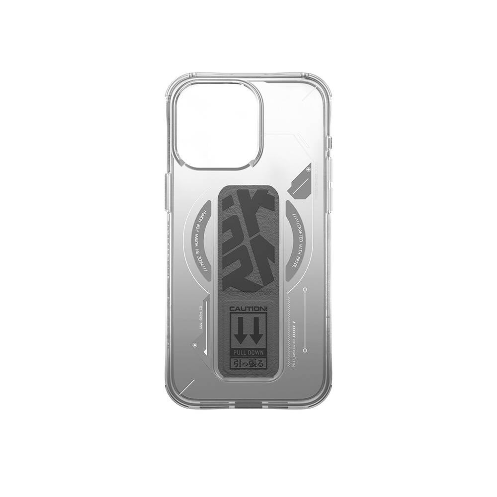 Skinarma Helio iPhone 15 Pro Max M-safe Şarj Özellikli Teknoloji Desenli Standlı Kılıf