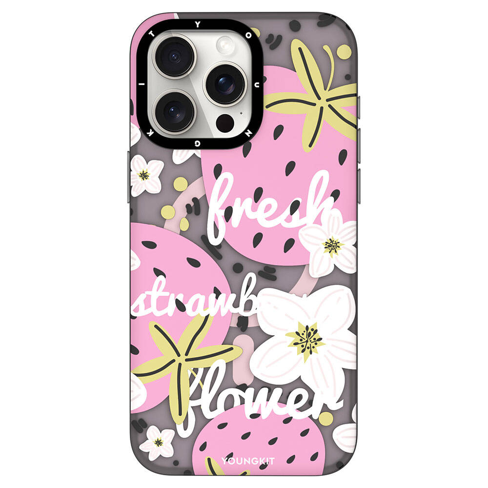 Youngkit Fruity Flavour Serisi iPhone 15 Pro Max Magsafe Şarj Özellikli Yaz Meyvesi Desenli Telefon Kılıfı - 2