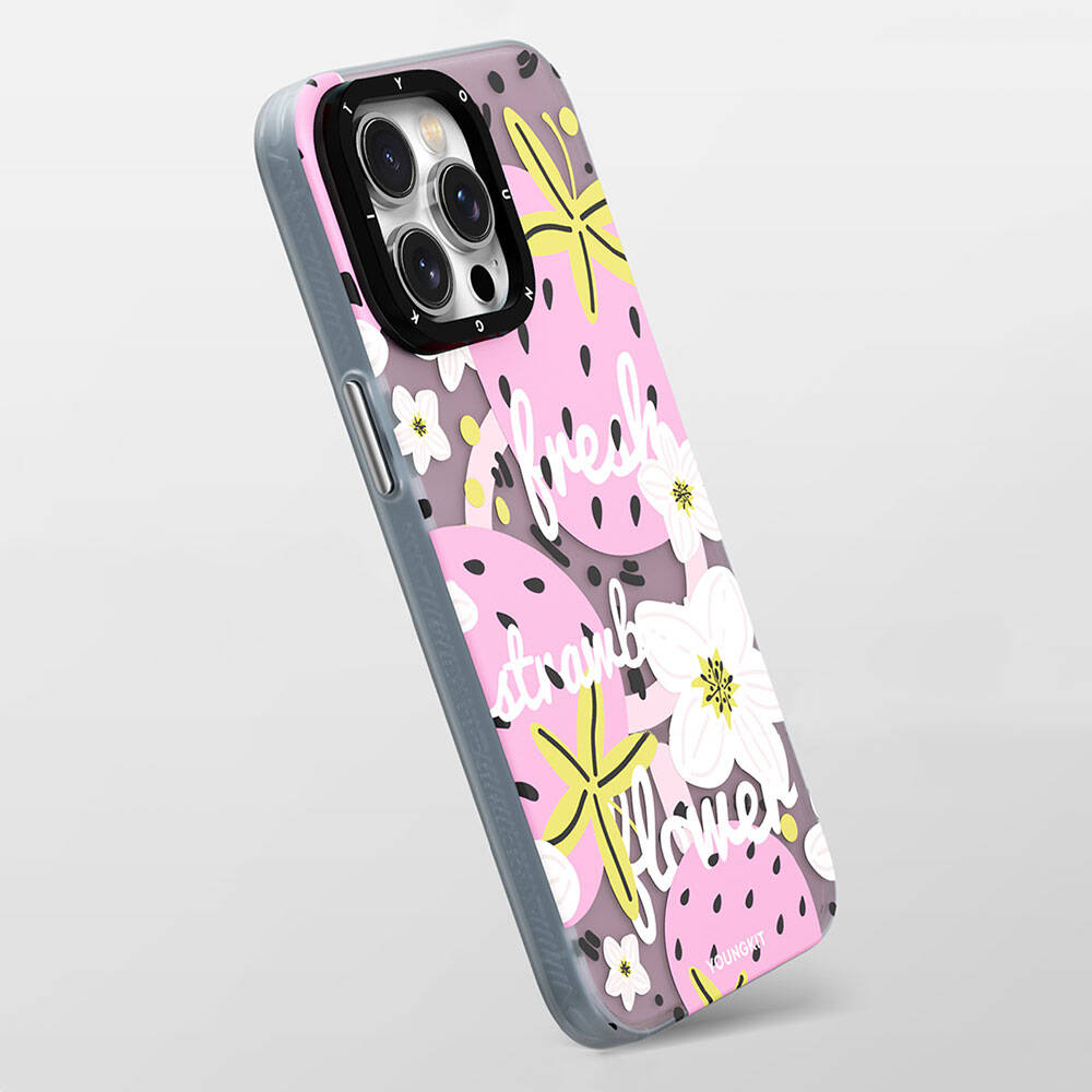 Youngkit Fruity Flavour Serisi iPhone 15 Pro Max Magsafe Şarj Özellikli Yaz Meyvesi Desenli Telefon Kılıfı - 5