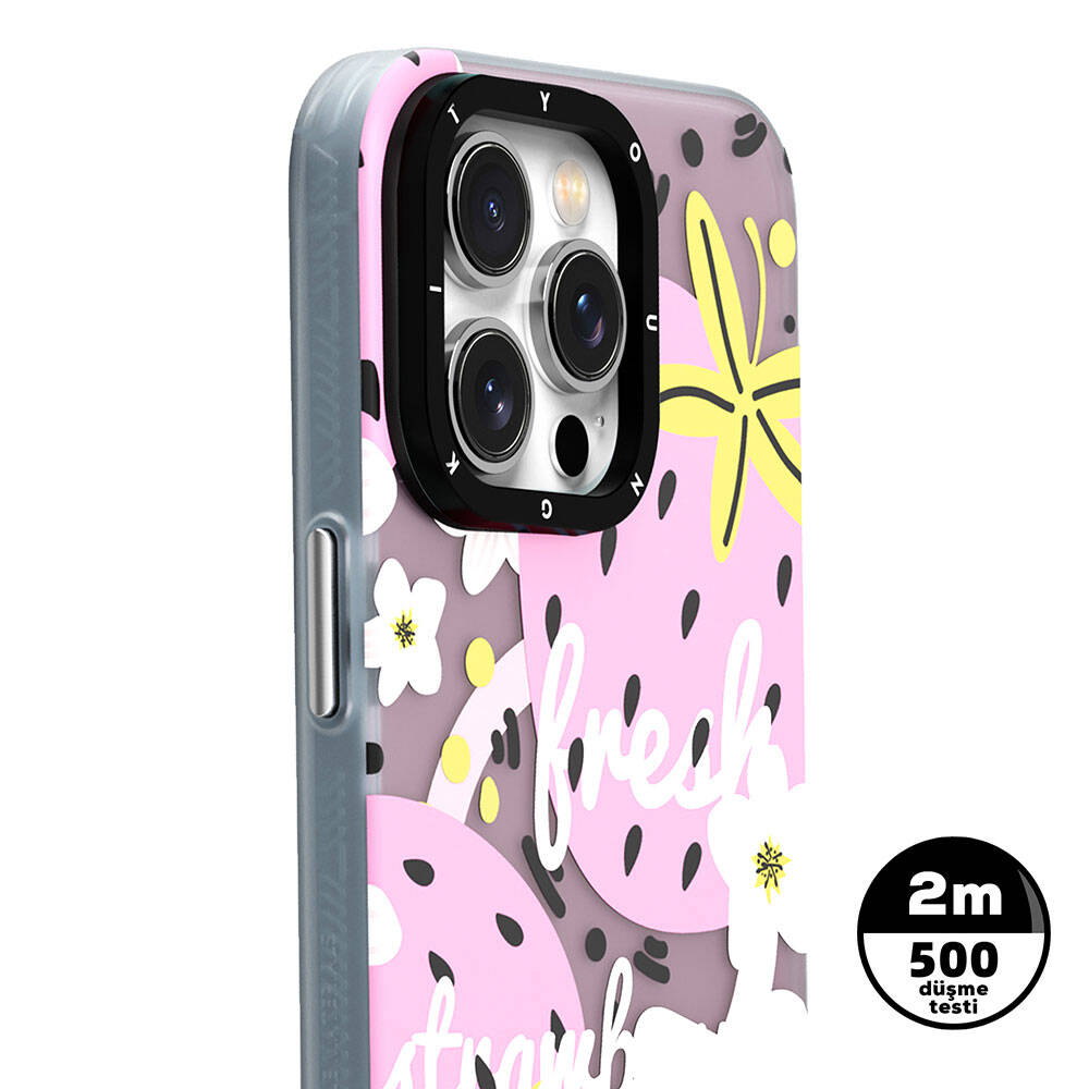 Youngkit Fruity Flavour Serisi iPhone 15 Pro Max Magsafe Şarj Özellikli Yaz Meyvesi Desenli Telefon Kılıfı - 3