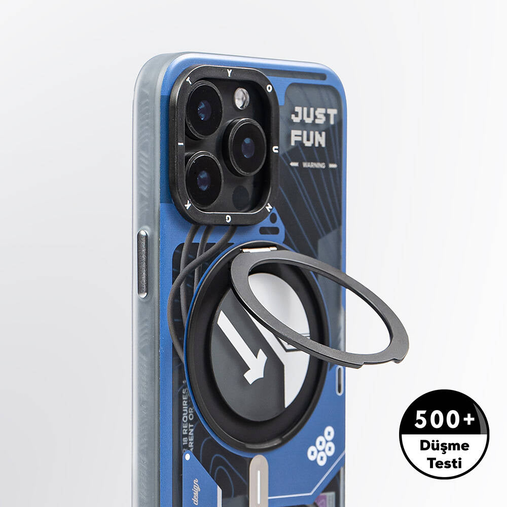 Youngkit 360° Standlı Starship Serisi iPhone 15 Pro Max Magsafe Şarj Özellikli Telefon Kılıfı - 4