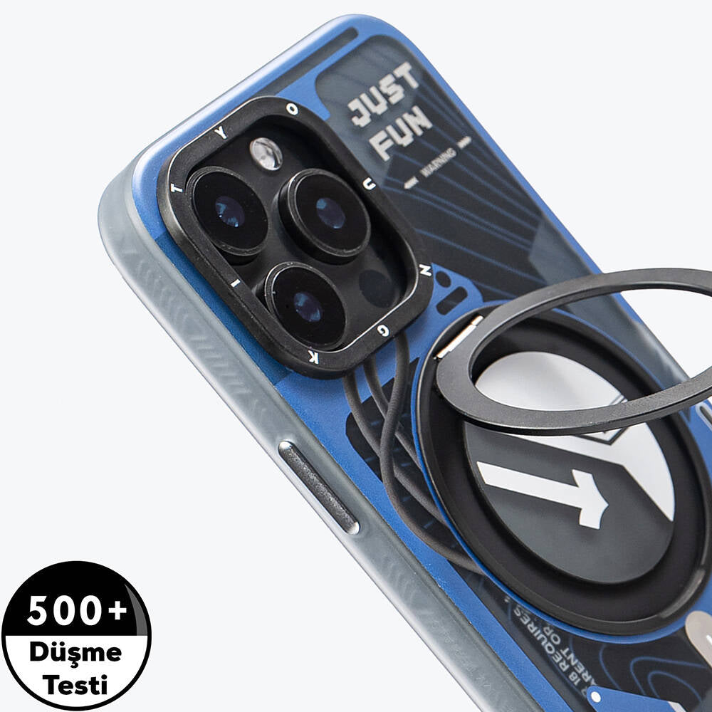 Youngkit 360° Standlı Starship Serisi iPhone 15 Pro Max Magsafe Şarj Özellikli Telefon Kılıfı - 3
