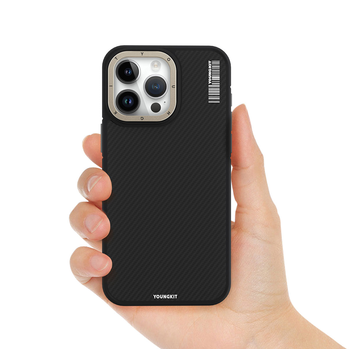 YoungKit 600D Kevlar iPhone 15 Pro Max Magsafe Şarj Özellikli Telefon Kılıfı - 6