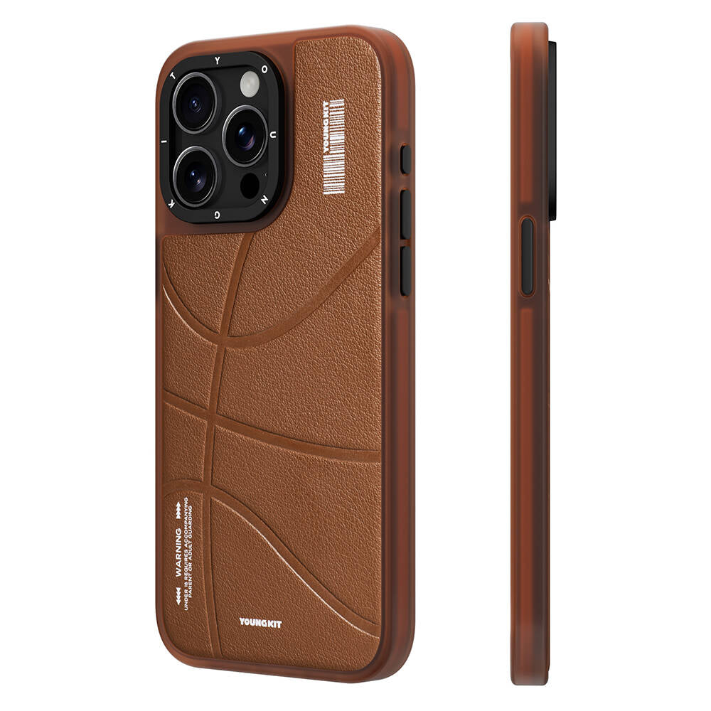 Youngkit Backboard Serisi Leather iPhone 15 Pro Max Magsafe Şarj Özellikli Telefon Kılıfı - 5