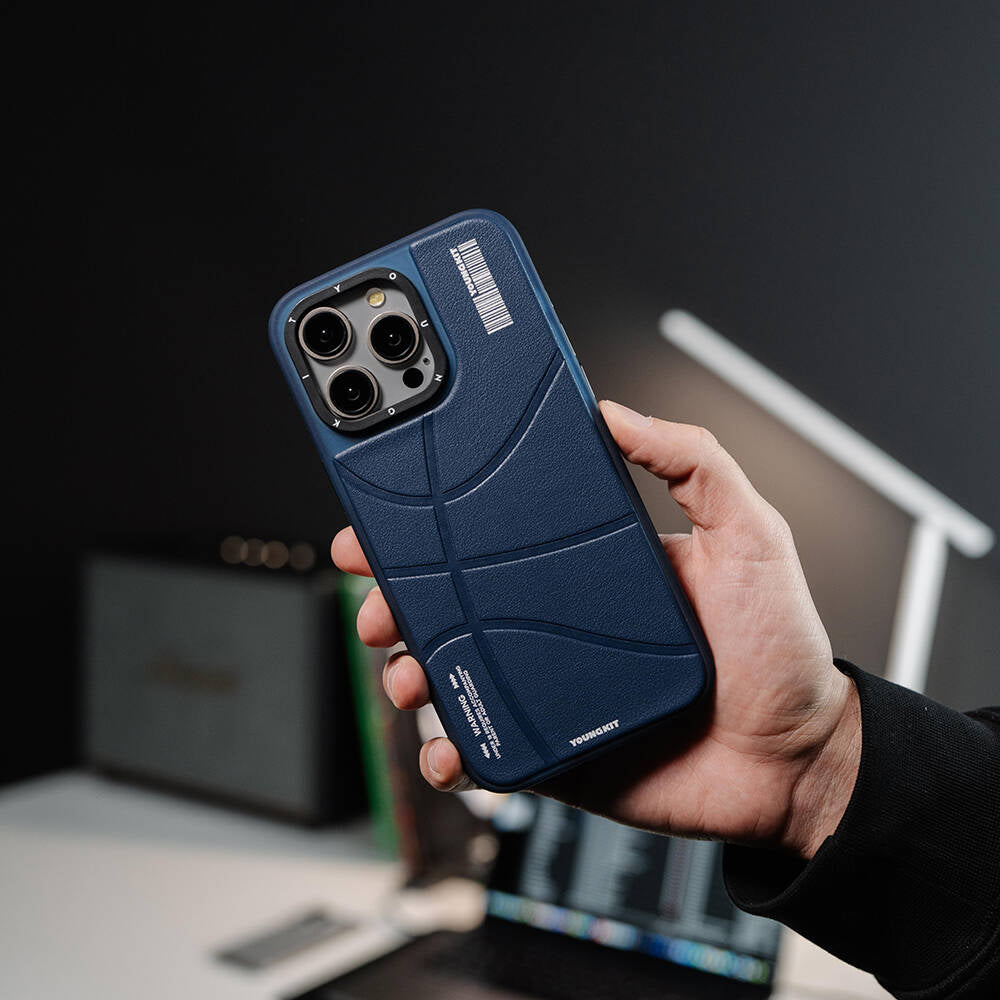 Youngkit Backboard Serisi Leather iPhone 15 Pro Max Magsafe Şarj Özellikli Telefon Kılıfı - 14