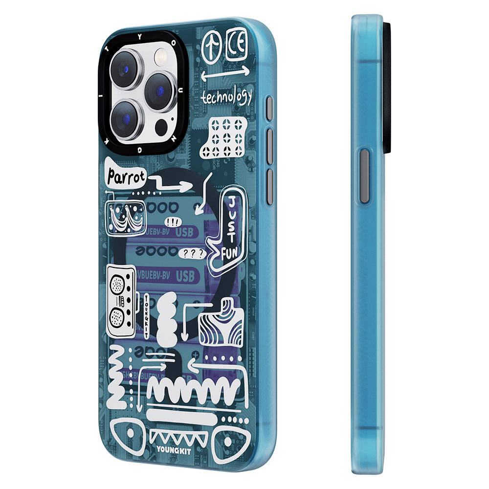 Youngkit Dark Matter Serisi iPhone 15 Pro Max Magsafe Şarj Özellikli Telefon Kılıfı - 6
