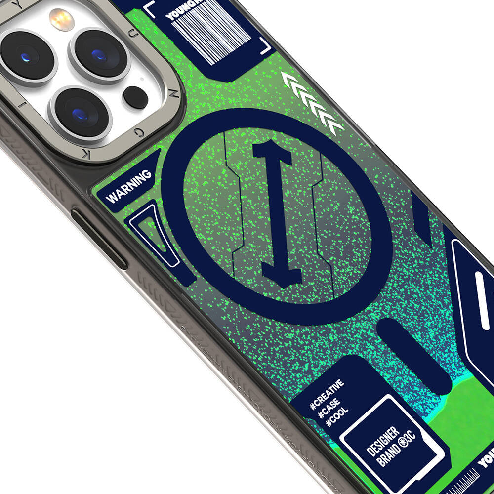 YoungKit Galaxy Serisi iPhone 15 Pro Max Kılıf Magsafe Şarj Özellikli Telefon Kılıfı - 9