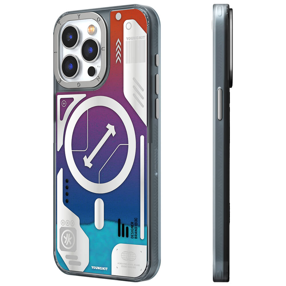 YoungKit Galaxy Serisi iPhone 15 Pro Max Kılıf Magsafe Şarj Özellikli Telefon Kılıfı - 5