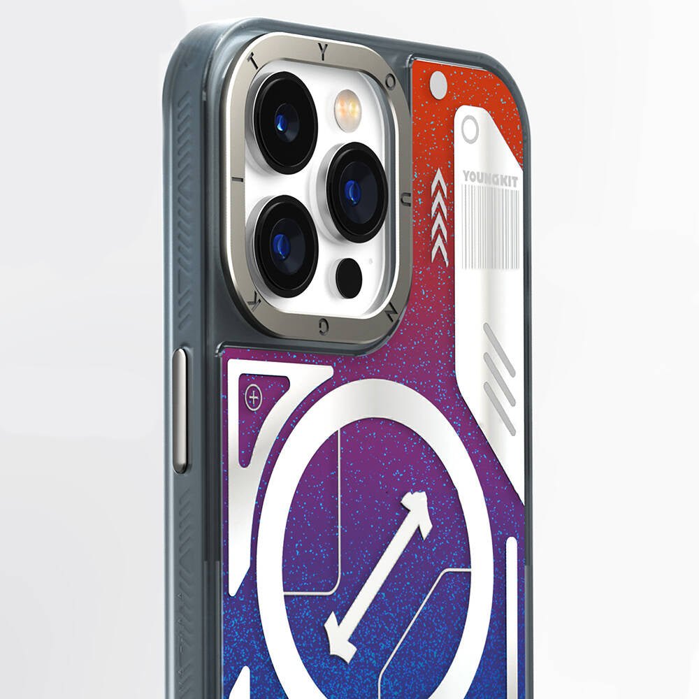 YoungKit Galaxy Serisi iPhone 15 Pro Max Kılıf Magsafe Şarj Özellikli Telefon Kılıfı - 6