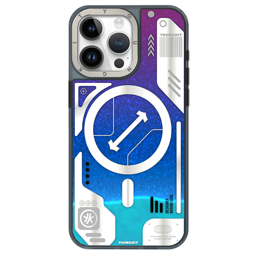 YoungKit Galaxy Serisi iPhone 15 Pro Max Kılıf Magsafe Şarj Özellikli Telefon Kılıfı - 4