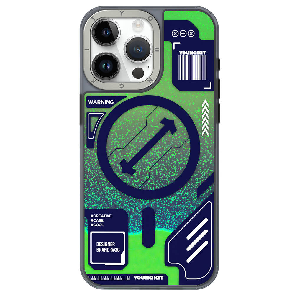YoungKit Galaxy Serisi iPhone 15 Pro Max Kılıf Magsafe Şarj Özellikli Telefon Kılıfı - 7