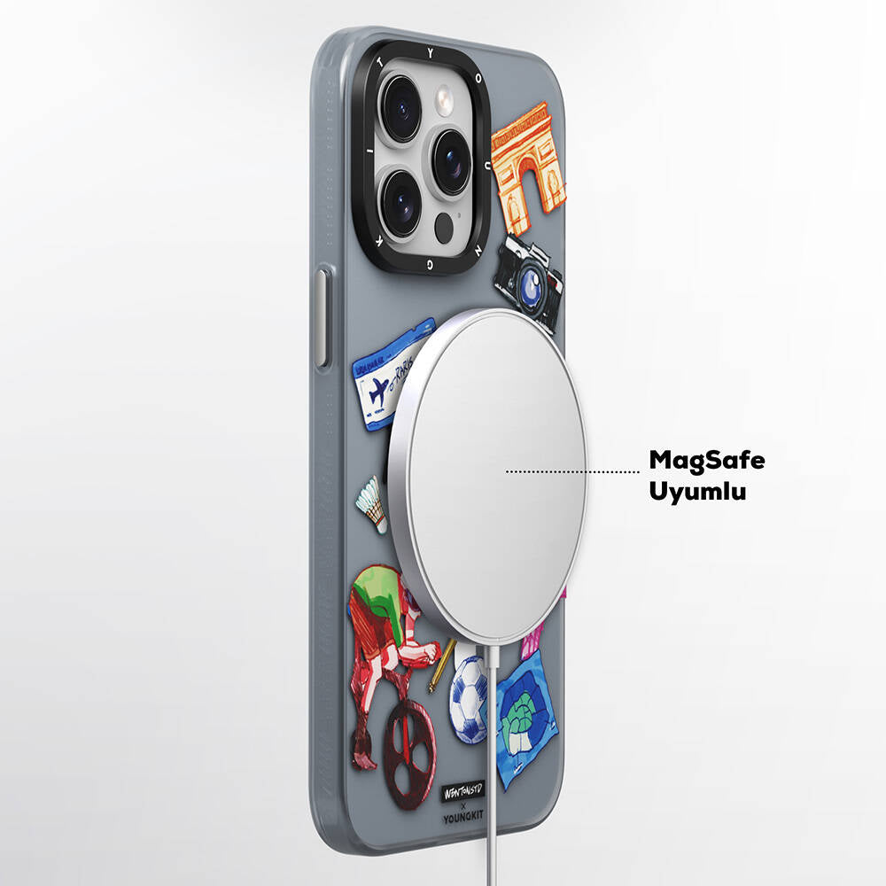 Youngkit in Paris Serisi iPhone 15 Pro Max Magsafe Şarj Özellikli Telefon Kılıfı - 5