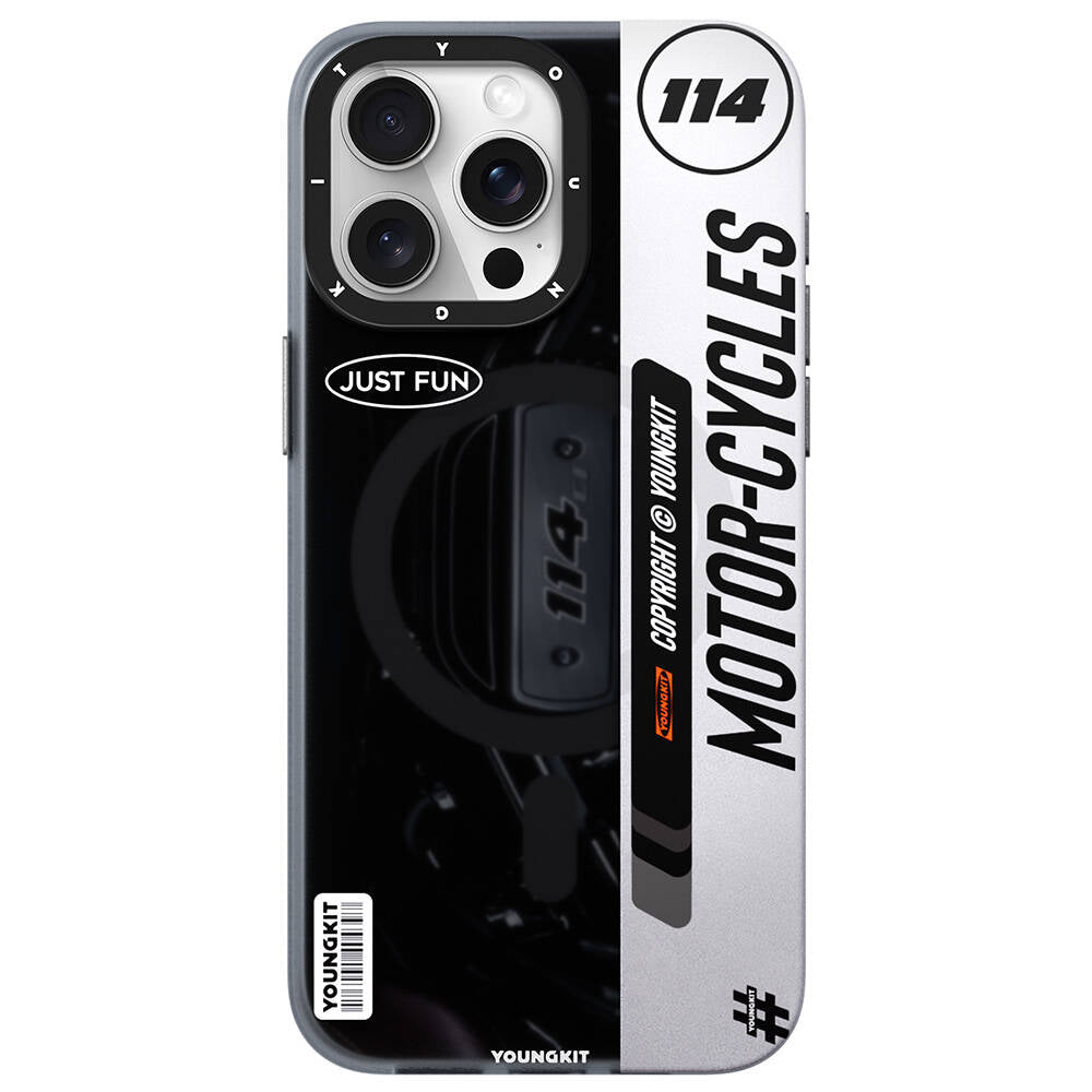 Youngkit Motorcycle Legend Serisi iPhone 15 Pro Max Magsafe Şarj Özellikli Telefon Kılıfı - 2