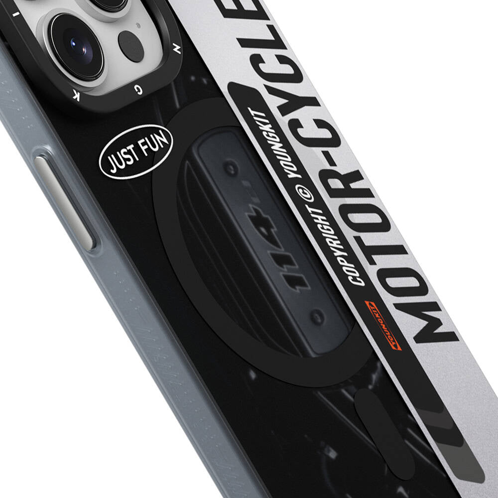 Youngkit Motorcycle Legend Serisi iPhone 15 Pro Max Magsafe Şarj Özellikli Telefon Kılıfı - 3