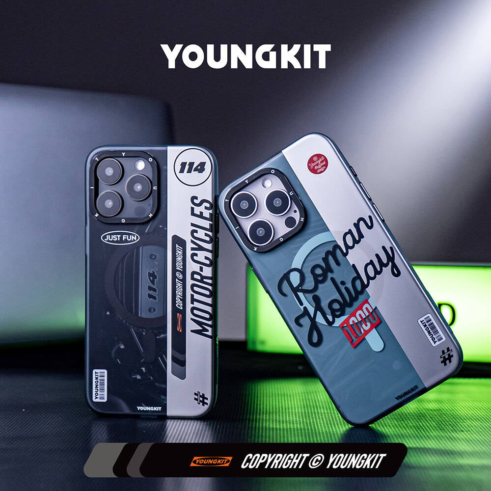 Youngkit Motorcycle Legend Serisi iPhone 15 Pro Max Magsafe Şarj Özellikli Telefon Kılıfı - 10
