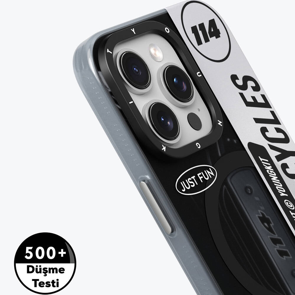 Youngkit Motorcycle Legend Serisi iPhone 15 Pro Max Magsafe Şarj Özellikli Telefon Kılıfı - 9