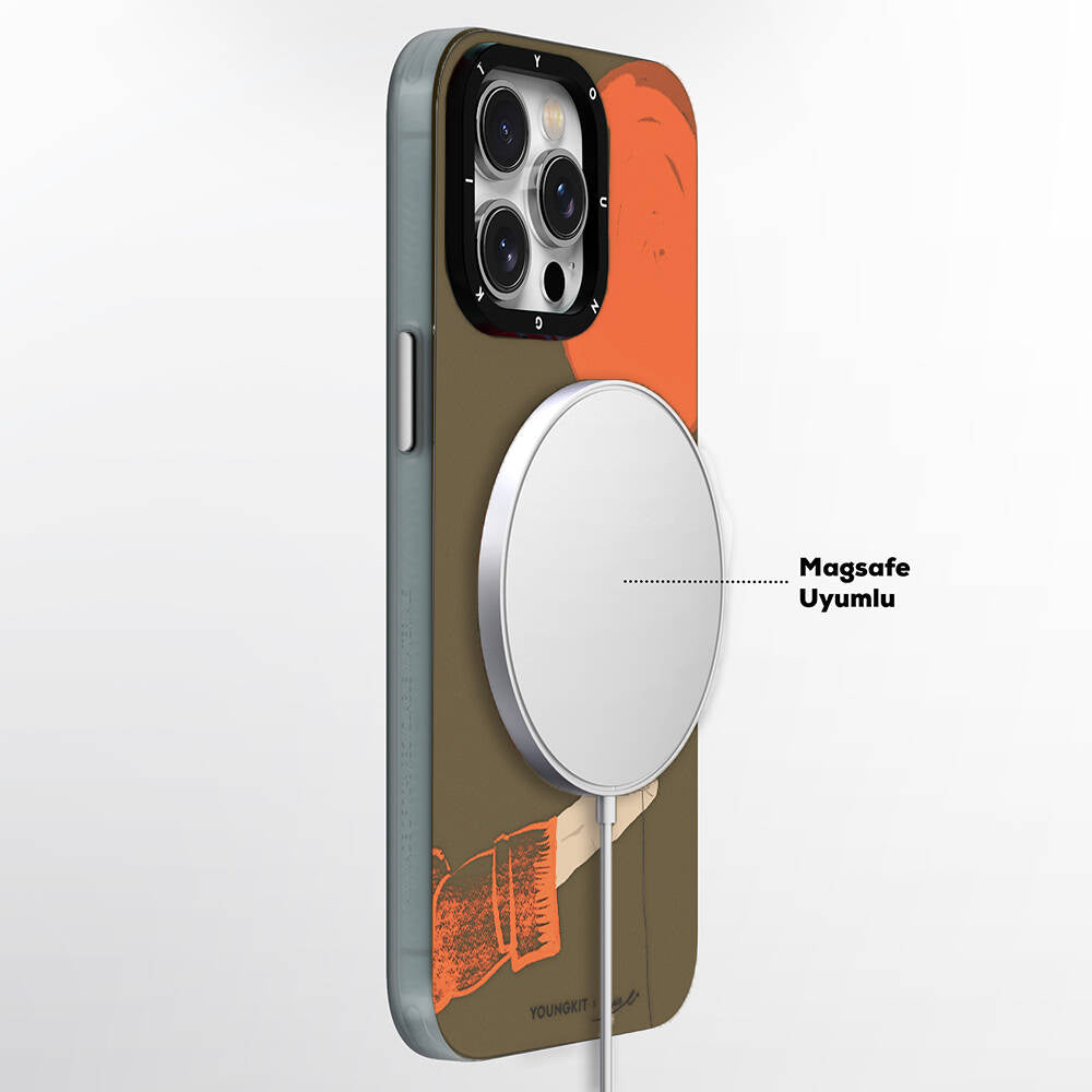 Youngkit Orange Serisi Flying Balloon iPhone 15 Pro Max Magsafe Şarj Özellikli Telefon Kılıfı - 3