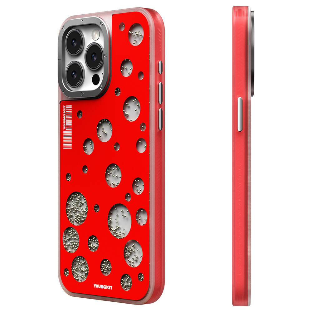 Youngkit Quicksand Beads Serisi iPhone 15 Pro Max Magsafe Şarj Özellikli Telefon Kılıfı - 8