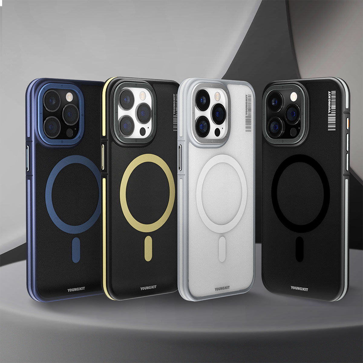 Youngkit Rock Sand Serisi iPhone 15 Pro Max Magsafe Şarj Özellikli Telefon Kılıfı - 7