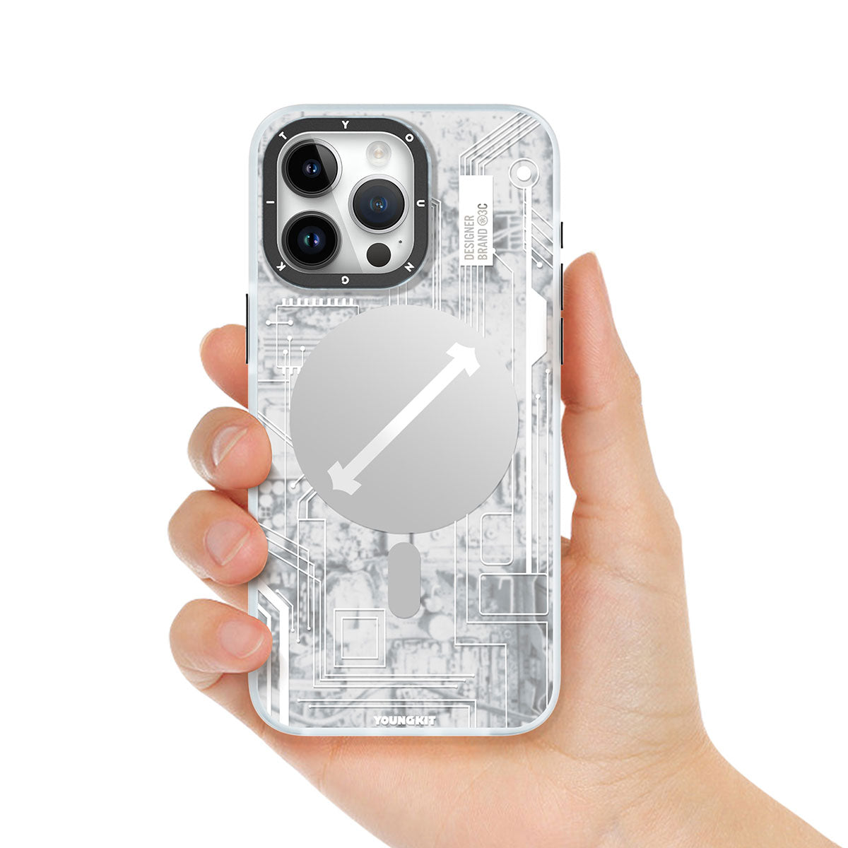 YoungKit Technology Serisi iPhone 15 Pro Max Magsafe Şarj Özellikli Telefon Kılıfı - 4