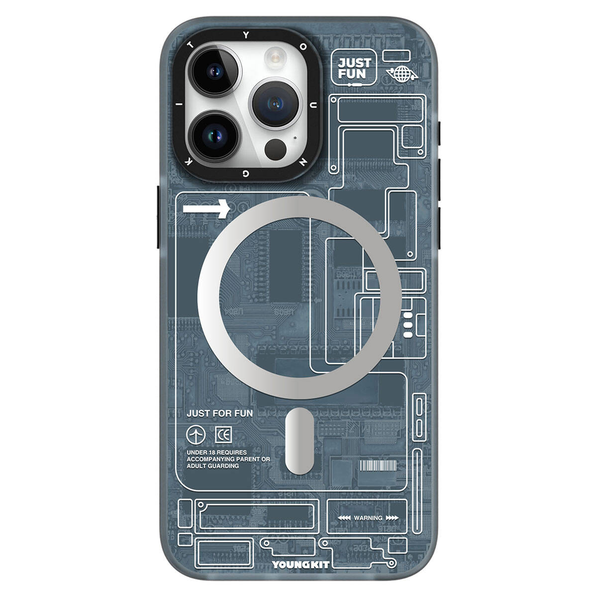 YoungKit Technology Serisi iPhone 15 Pro Max Magsafe Şarj Özellikli Telefon Kılıfı - 15