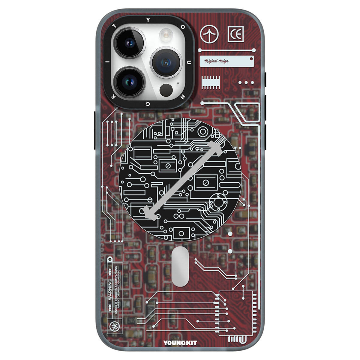 YoungKit Technology Serisi iPhone 15 Pro Max Magsafe Şarj Özellikli Telefon Kılıfı - 9
