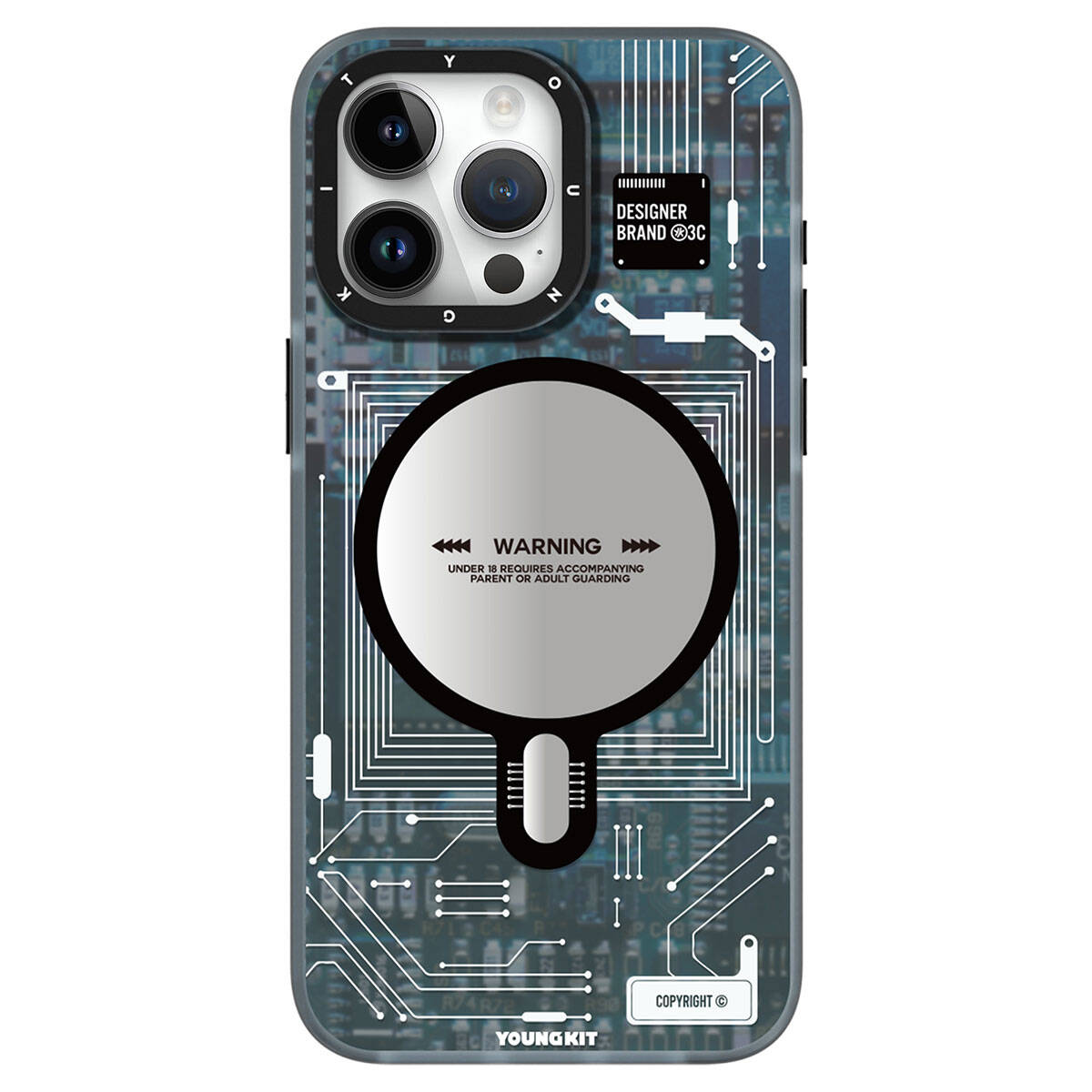 YoungKit Technology Serisi iPhone 15 Pro Max Magsafe Şarj Özellikli Telefon Kılıfı - 13