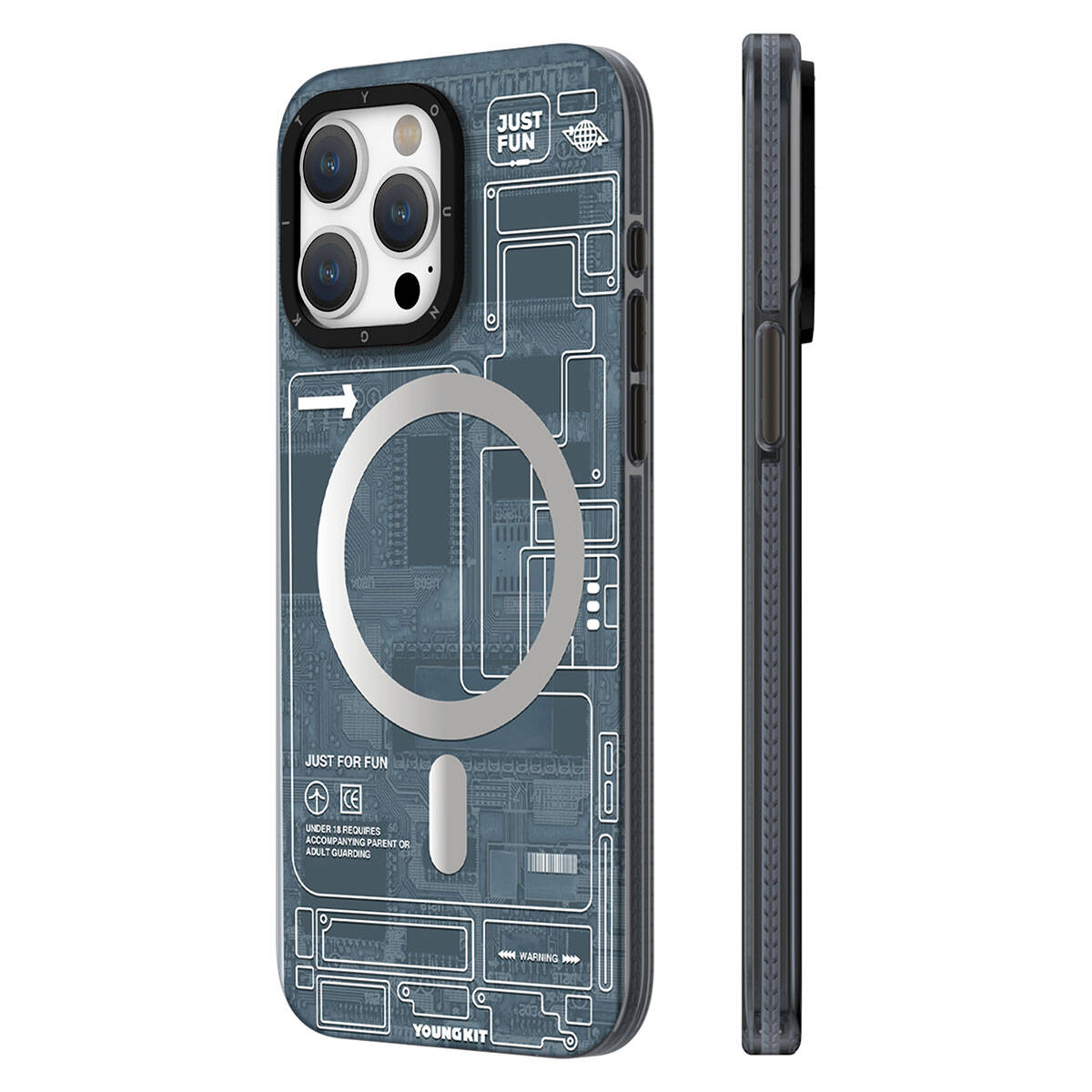 YoungKit Technology Serisi iPhone 15 Pro Max Magsafe Şarj Özellikli Telefon Kılıfı - 14