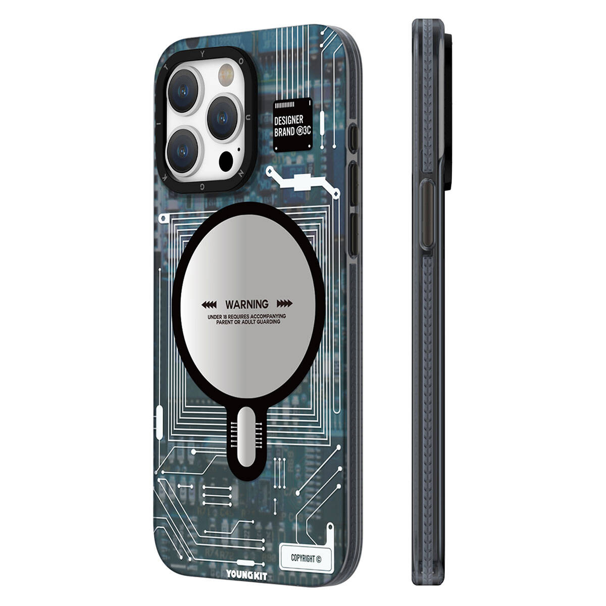 YoungKit Technology Serisi iPhone 15 Pro Max Magsafe Şarj Özellikli Telefon Kılıfı - 12