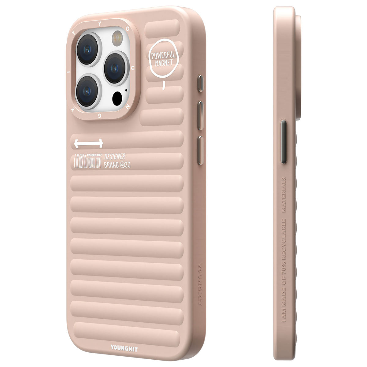 YoungKit Original Serisi iPhone 15 Pro Max Mat Renkli Tasarım Telefon Kılıfı - 4