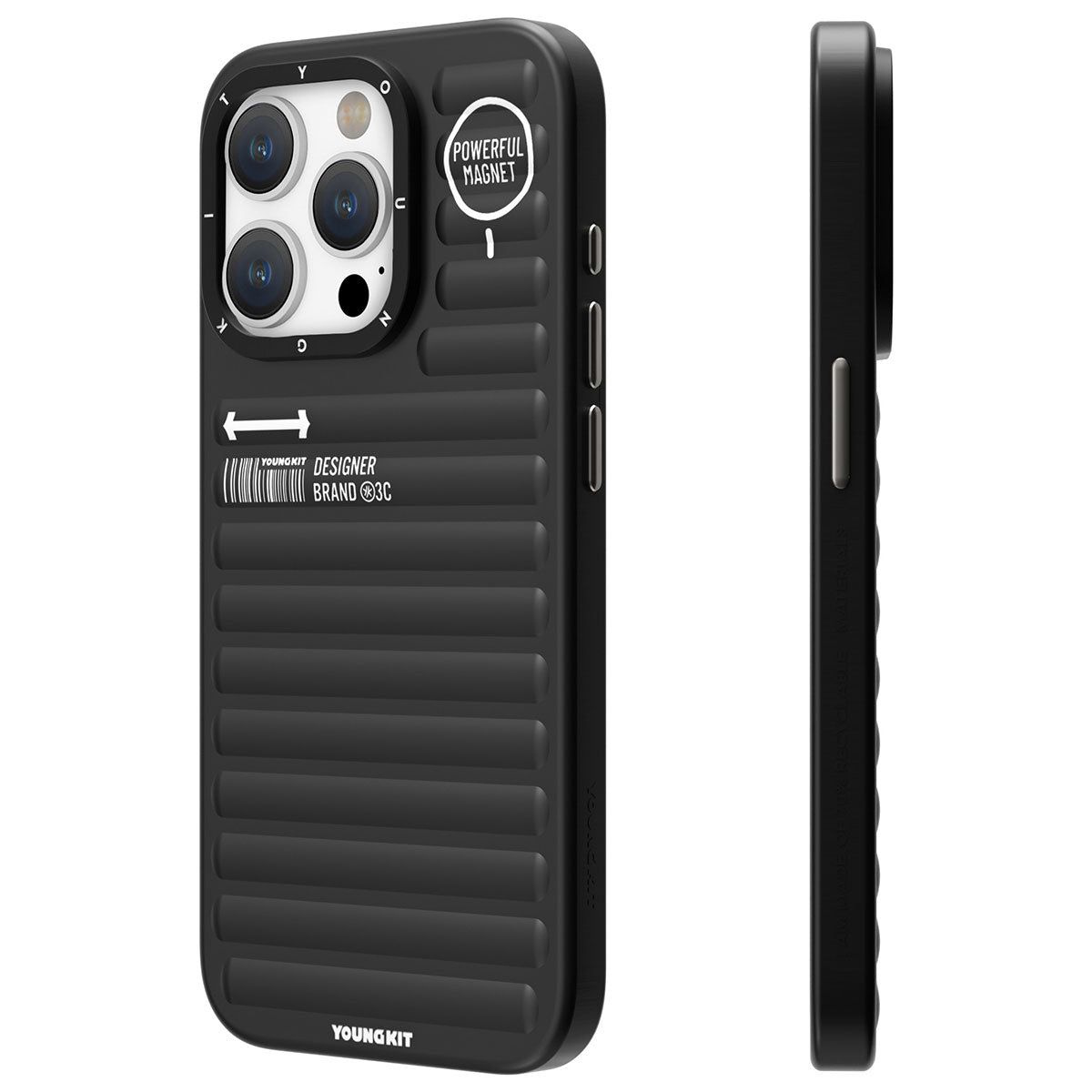 YoungKit Original Serisi iPhone 15 Pro Max Mat Renkli Tasarım Telefon Kılıfı - 5