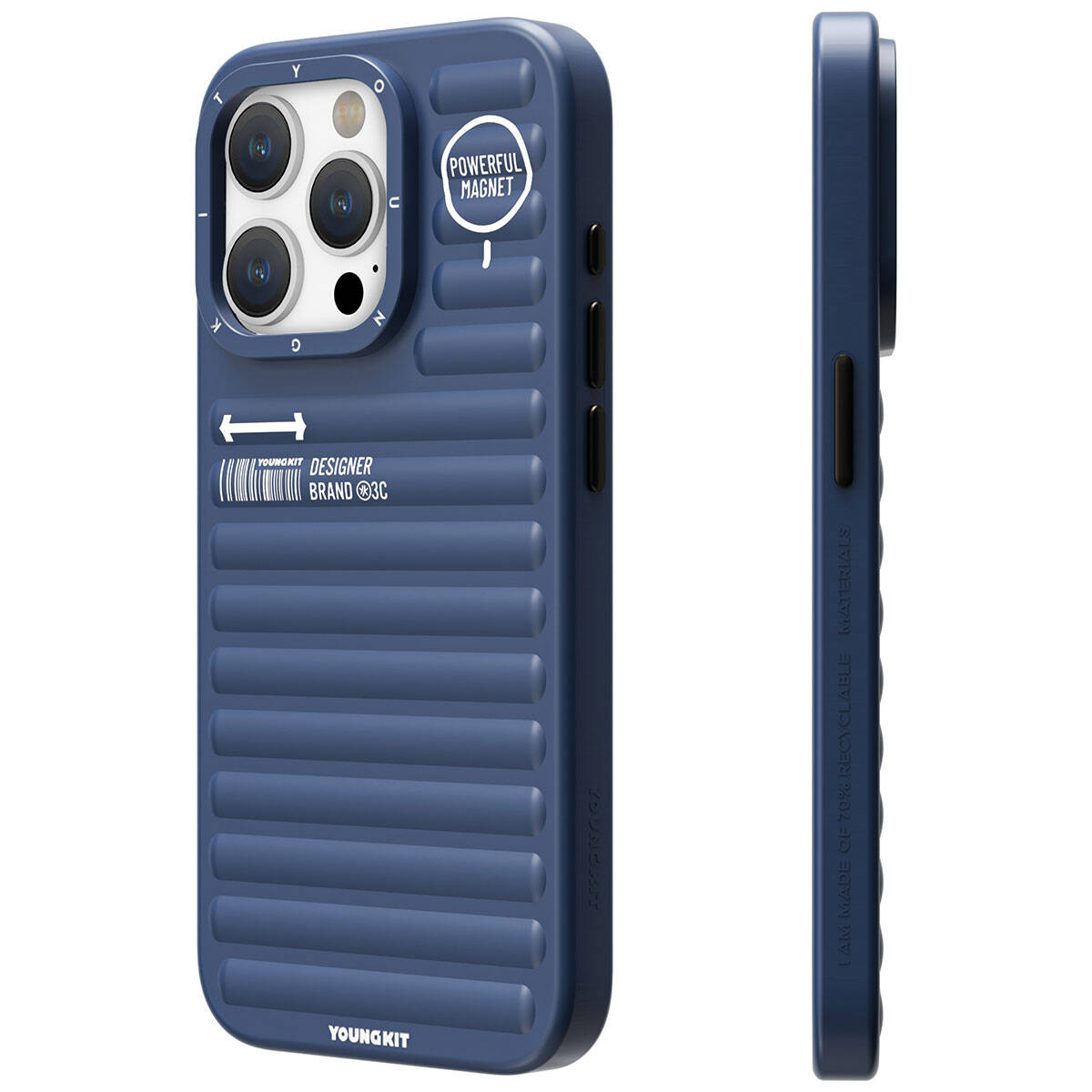 YoungKit Original Serisi iPhone 15 Pro Max Mat Renkli Tasarım Telefon Kılıfı - 7