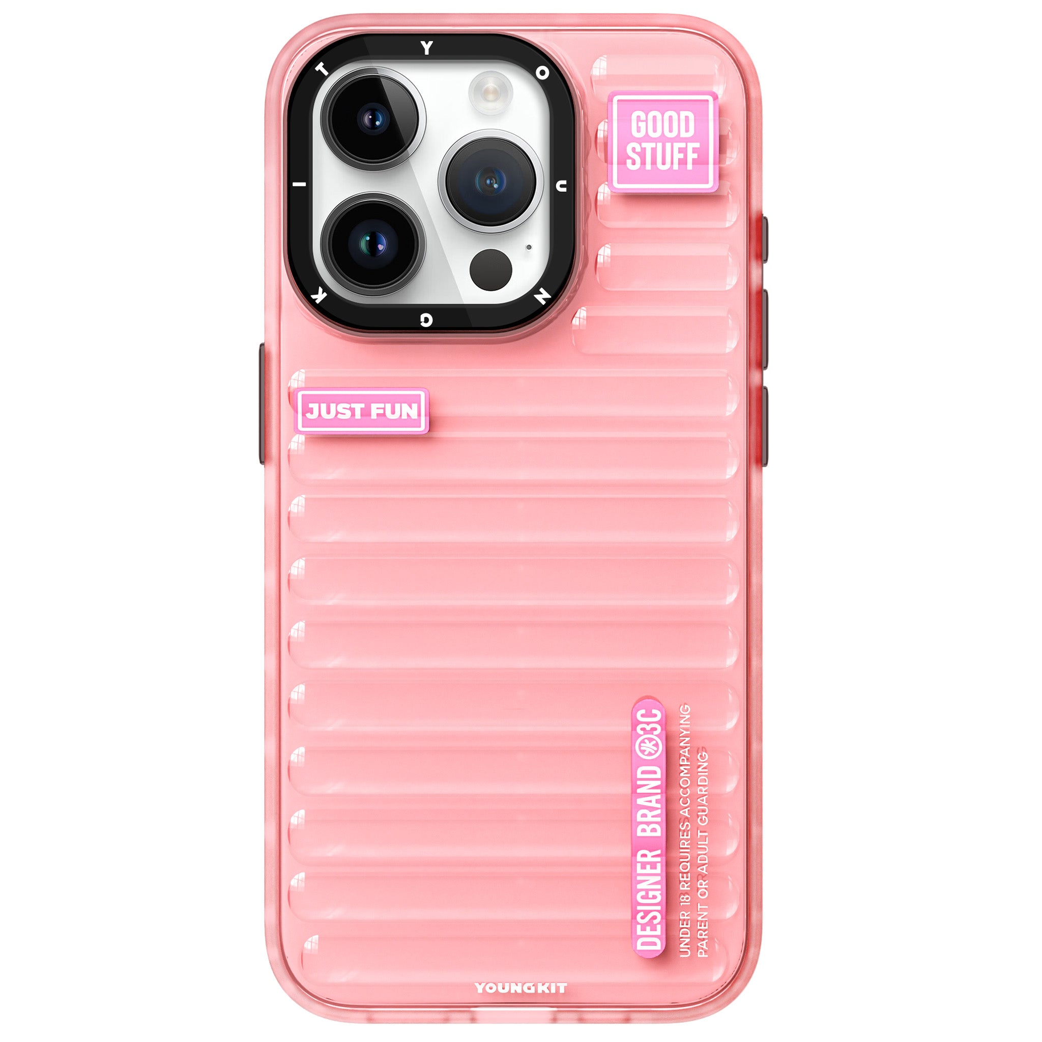 YoungKit Fluorite Serisi iPhone 15 Pro Max Şeffaf Renkli Tasarım Telefon Kılıfı - 2
