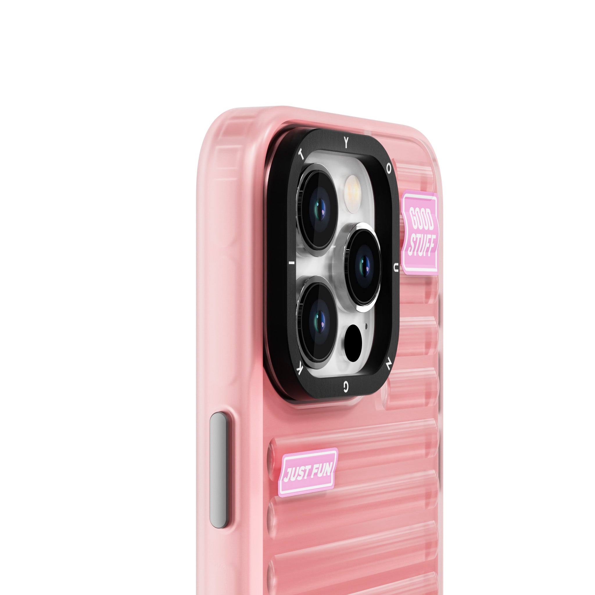 YoungKit Fluorite Serisi iPhone 15 Pro Max Şeffaf Renkli Tasarım Telefon Kılıfı - 10