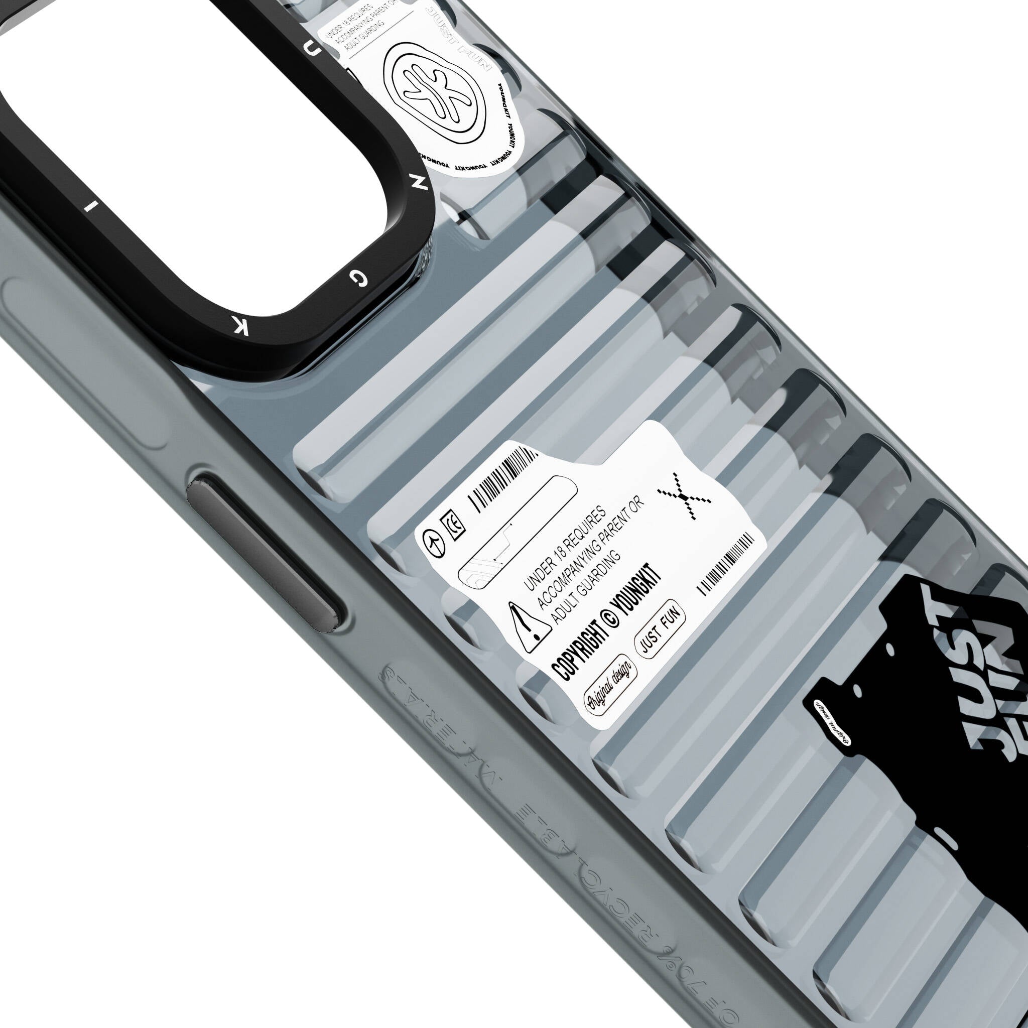 YoungKit Fluorite Serisi iPhone 15 Pro Max Şeffaf Renkli Tasarım Telefon Kılıfı - 5