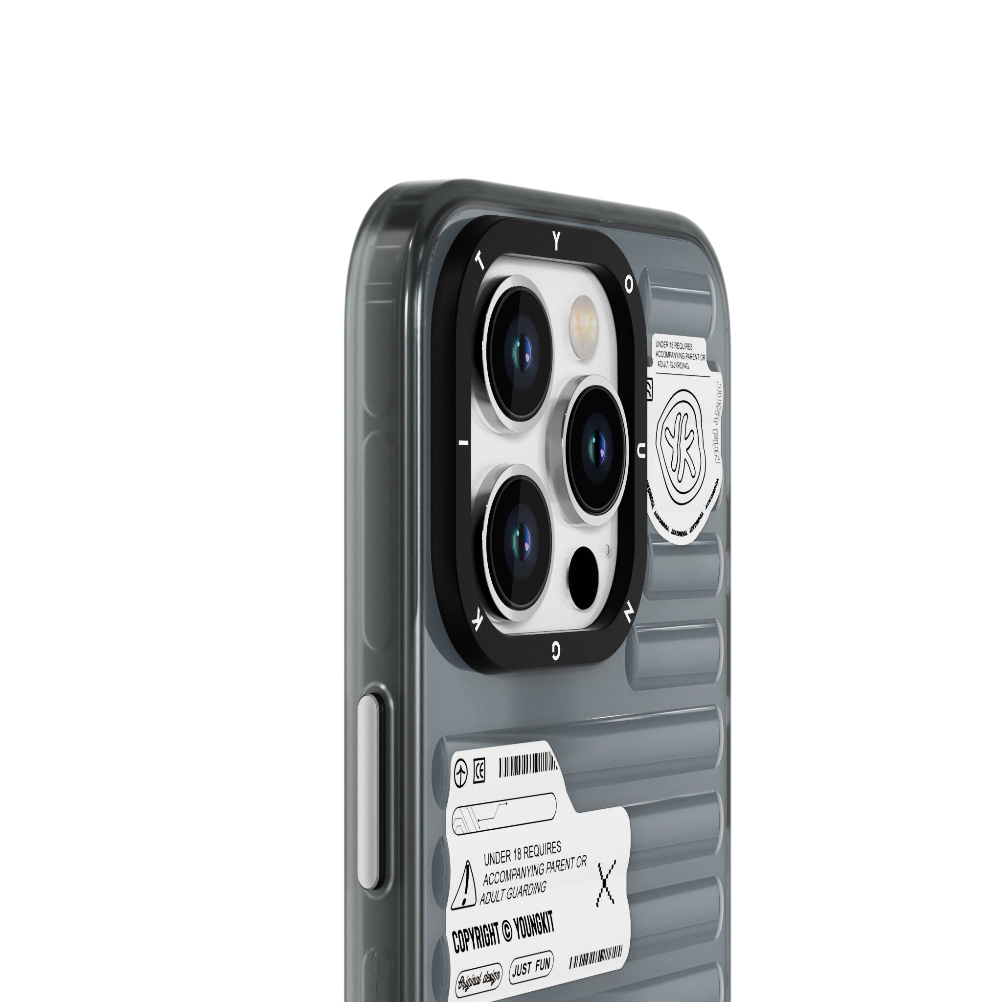 YoungKit Fluorite Serisi iPhone 15 Pro Max Şeffaf Renkli Tasarım Telefon Kılıfı - 8