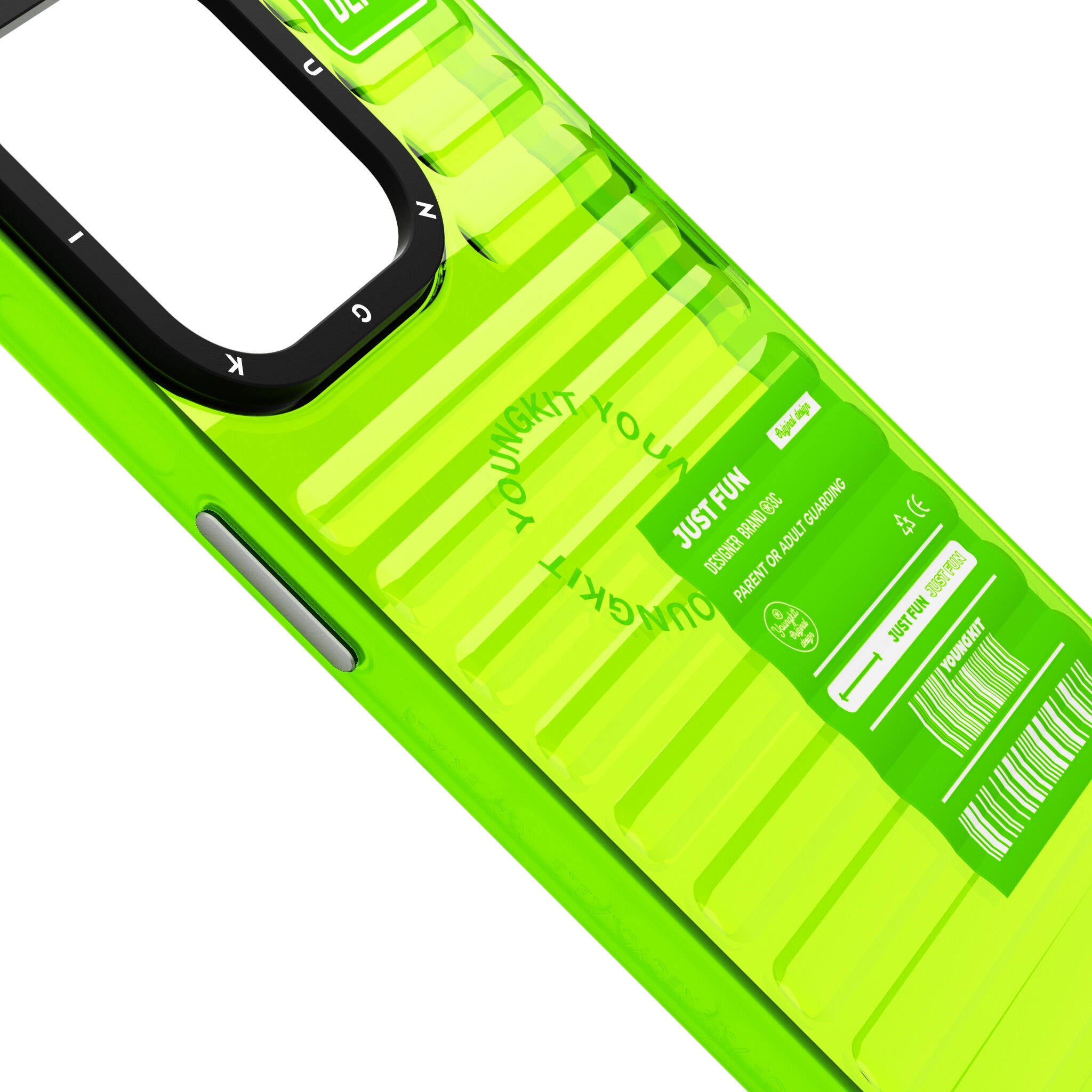 YoungKit Fluorite Serisi iPhone 15 Pro Max Şeffaf Renkli Tasarım Telefon Kılıfı - 7
