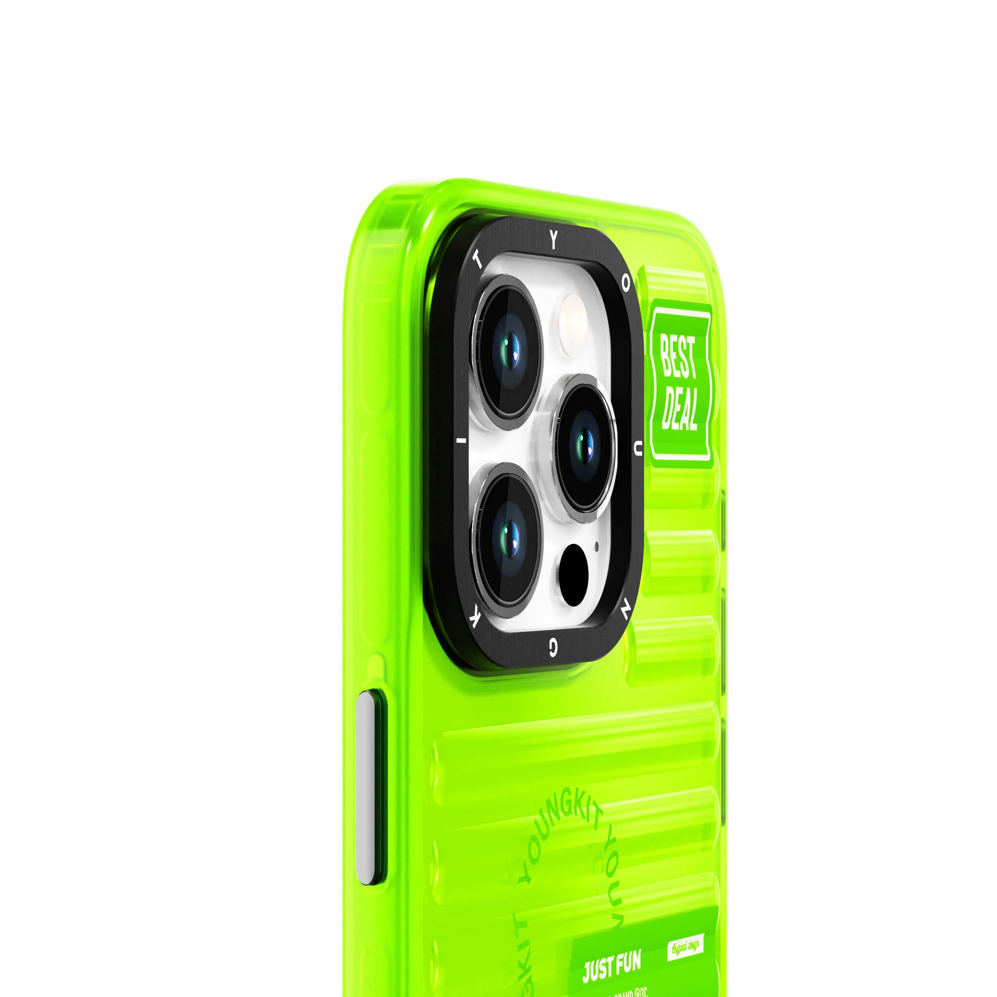 YoungKit Fluorite Serisi iPhone 15 Pro Max Şeffaf Renkli Tasarım Telefon Kılıfı - 9