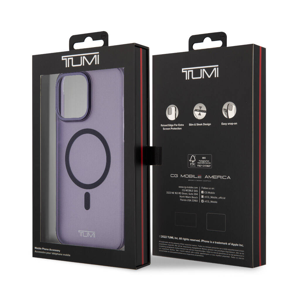 TUMI iPhone 15 Pro Max Orjinal Lisanslı M-safe Şarj Özellikli Buzlu Mat Telefon Kılıfı