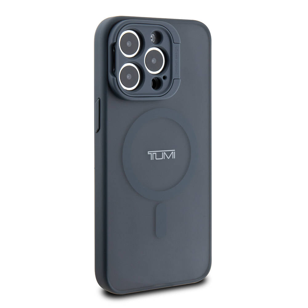 TUMI iPhone 15 Pro Max Orjinal Lisanslı M-safe Şarj Özellikli Kamera Standlı Buzlu Mat Kılıf