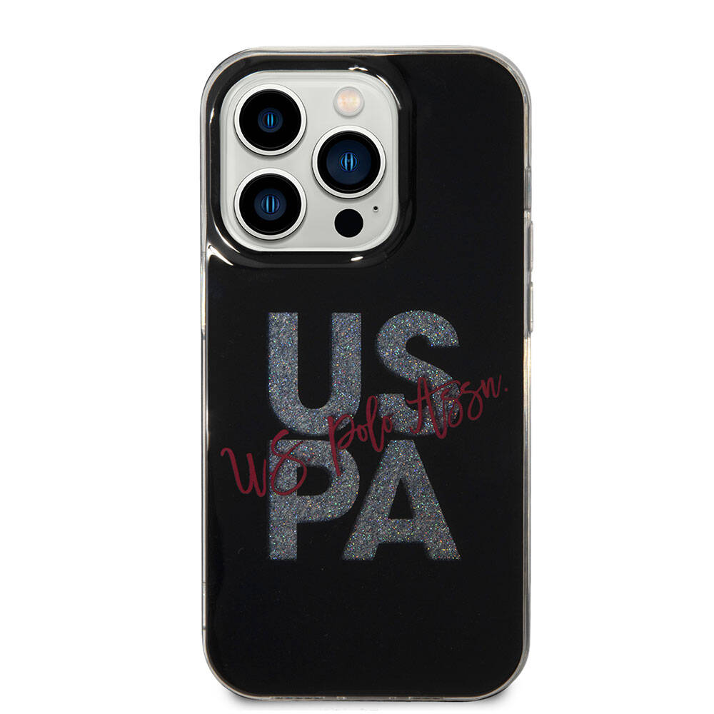 U.S. Polo Assn. iPhone 15 Pro Max Orjinal Lisanslı Simli Parlak Alfabe Tasarım Telefon Kılıfı - 11