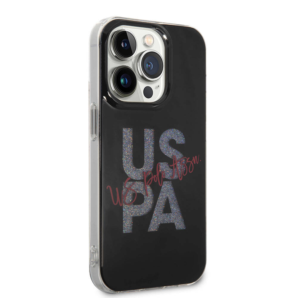 U.S. Polo Assn. iPhone 15 Pro Max Orjinal Lisanslı Simli Parlak Alfabe Tasarım Telefon Kılıfı - 12
