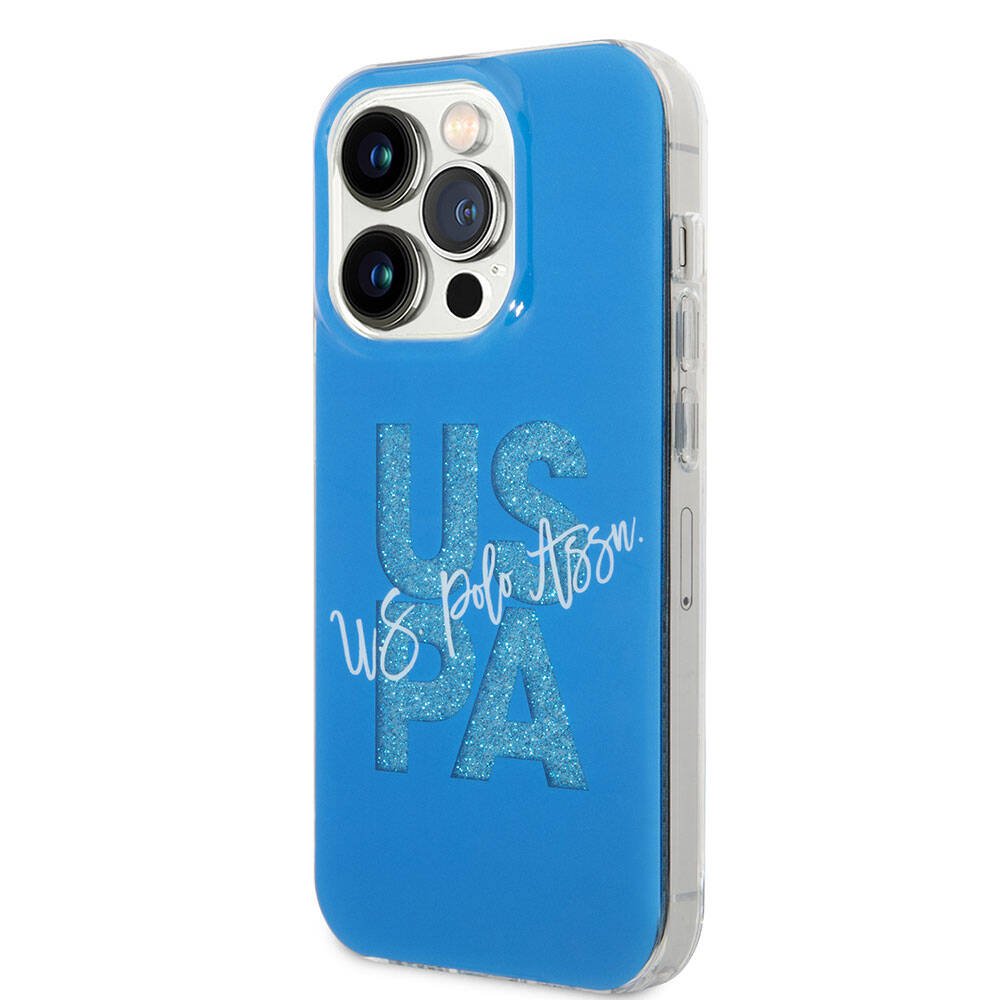 U.S. Polo Assn. iPhone 15 Pro Max Orjinal Lisanslı Simli Parlak Alfabe Tasarım Telefon Kılıfı - 17