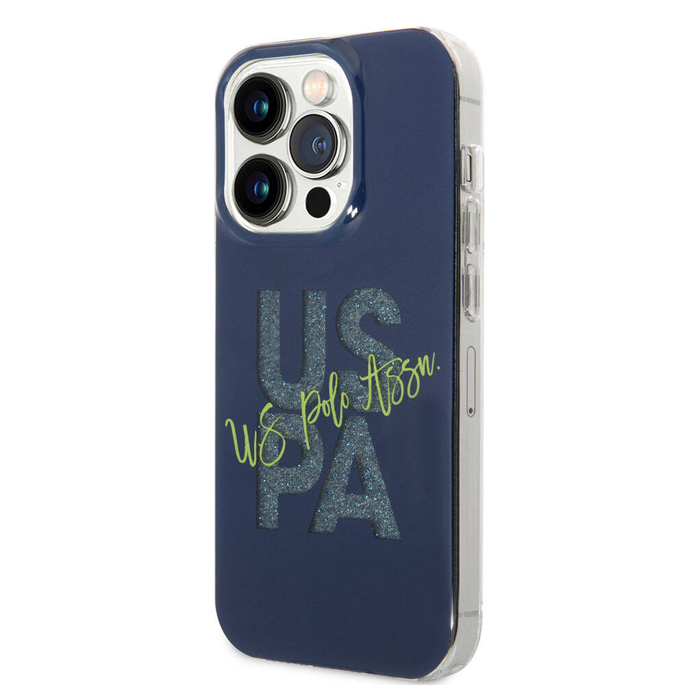 U.S. Polo Assn. iPhone 15 Pro Max Orjinal Lisanslı Simli Parlak Alfabe Tasarım Telefon Kılıfı - 2