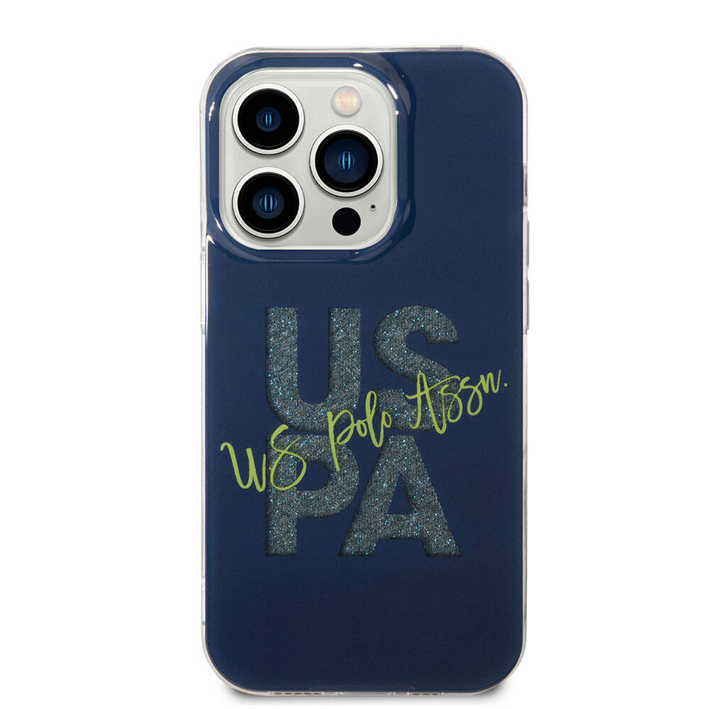 U.S. Polo Assn. iPhone 15 Pro Max Orjinal Lisanslı Simli Parlak Alfabe Tasarım Telefon Kılıfı - 3
