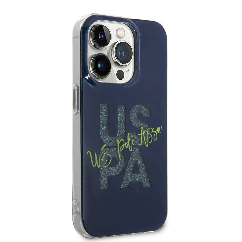 U.S. Polo Assn. iPhone 15 Pro Max Orjinal Lisanslı Simli Parlak Alfabe Tasarım Telefon Kılıfı - 4