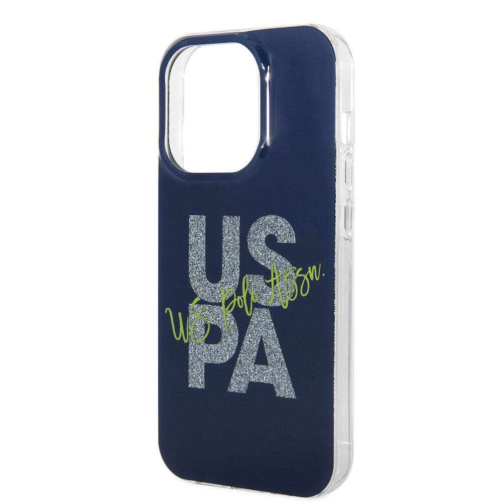 U.S. Polo Assn. iPhone 15 Pro Max Orjinal Lisanslı Simli Parlak Alfabe Tasarım Telefon Kılıfı - 6