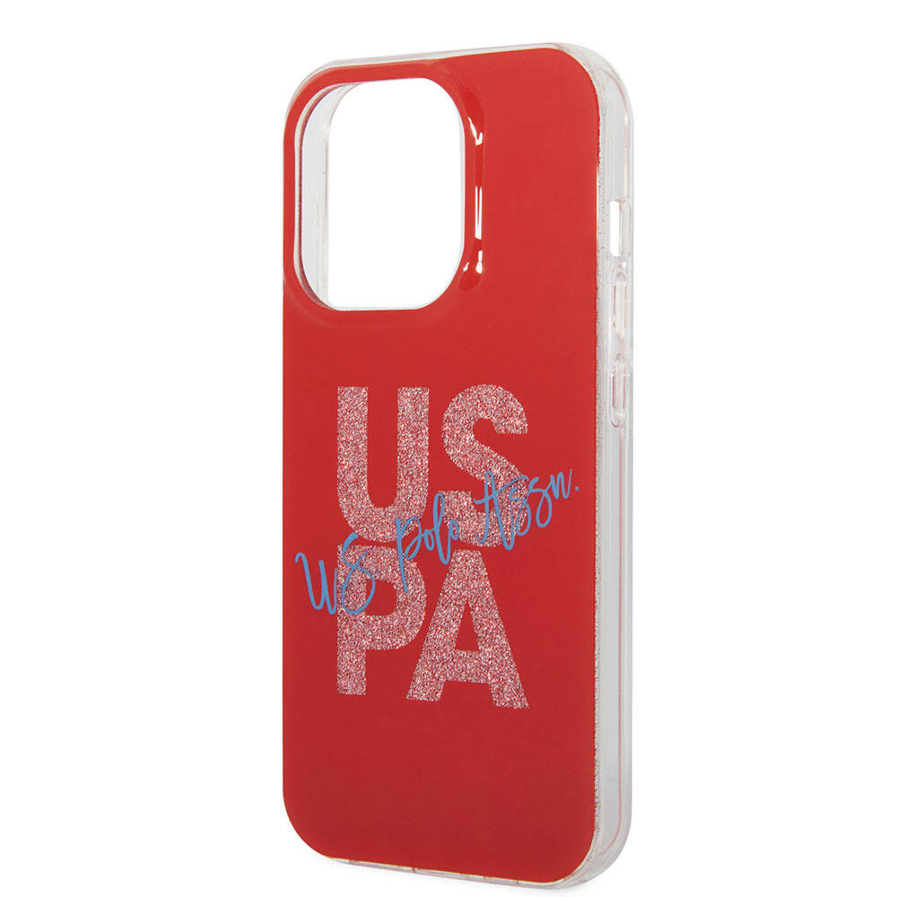 U.S. Polo Assn. iPhone 15 Pro Max Orjinal Lisanslı Simli Parlak Alfabe Tasarım Telefon Kılıfı - 28