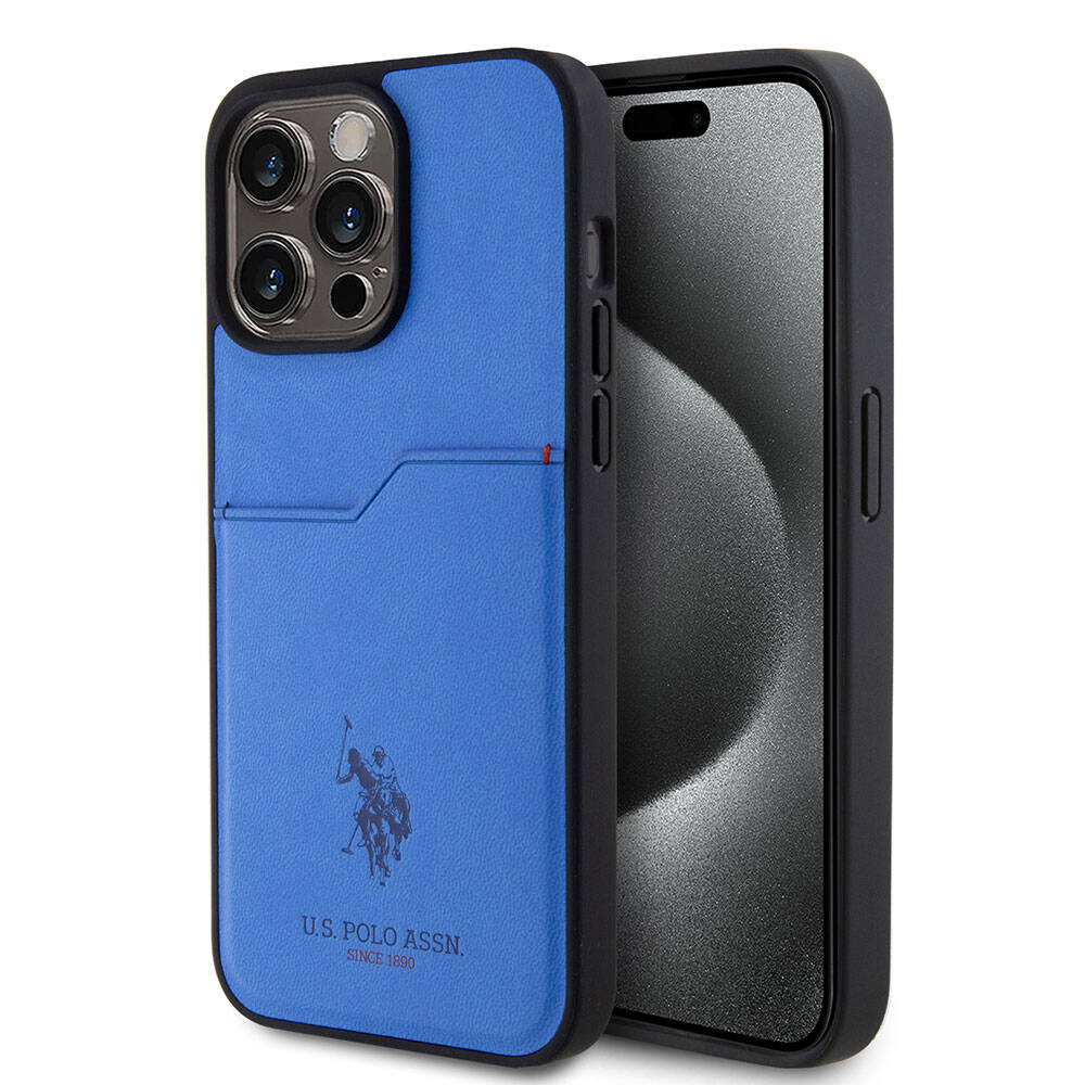 U.S. Polo Assn. iPhone 15 Pro Max Orjinal Lisanslı Baskı Logolu PU Kartlıklı Telefon Kılıfı - 17